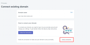 How-to-change-store-name-domain-name-on-Shopify-connect-existing-domain