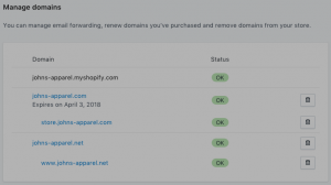 How to change store name domain name on Shopify manage domain